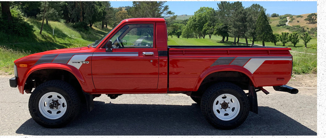 Fully restored red 1981 Toyota 4x4 SR5 pickup
