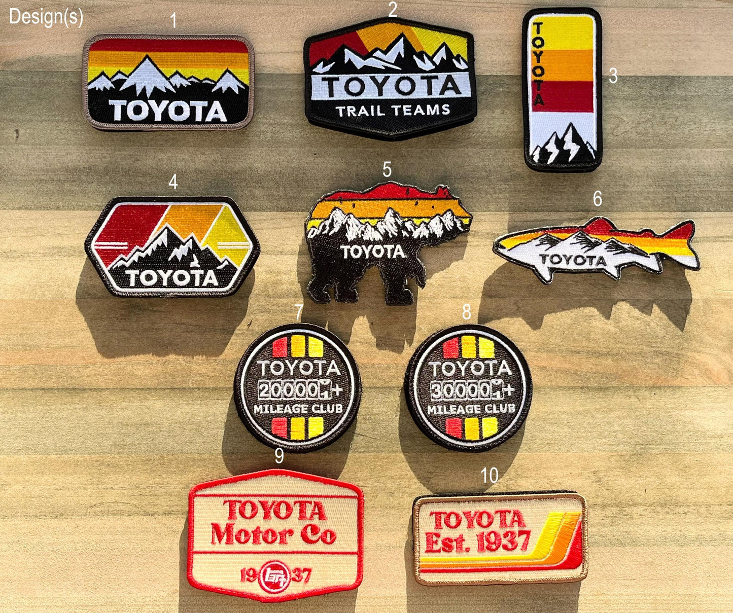 TOYOTA Embroidered Patches