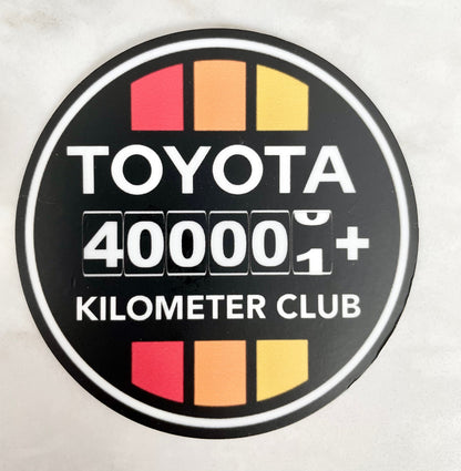 High Kilometer Club Vinyl Decal