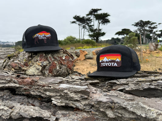 Retro Mountain and Bison Hats
