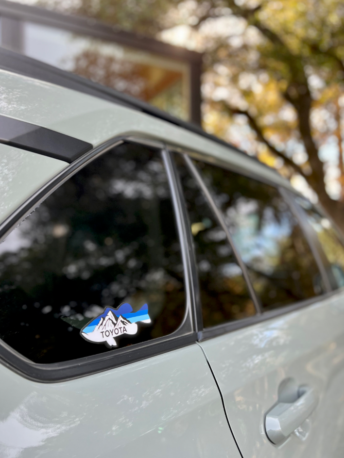 Blue Stripe Vinyl Mountain and Bass Stickers