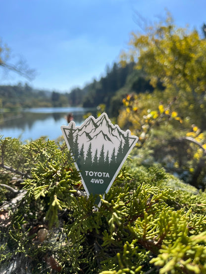 Forest Green Mountain Stickers