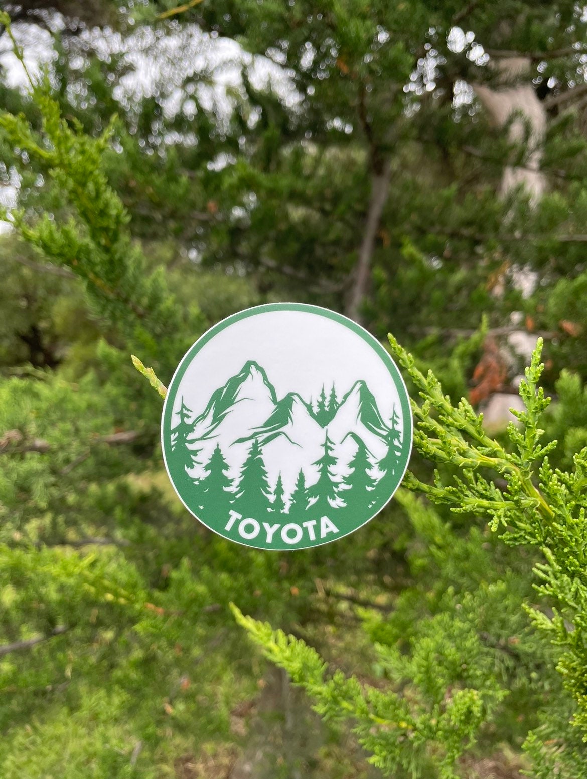Forest Green Mountain Stickers