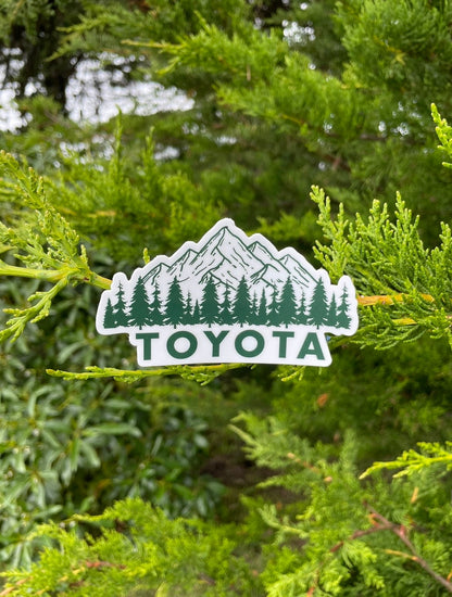 Forest Green Mountain Stickers